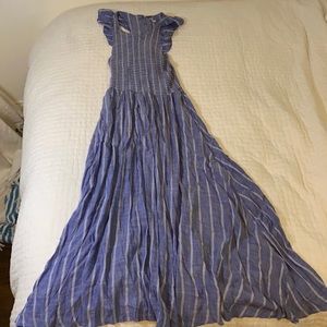 Free people blue and white striped maxi dress.